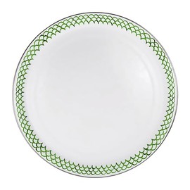 Golden Rabbit Enamelware - 20" Large Tray (Green Scallop)