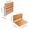 Happybuy Folding Teak Shower Seat, 20.9 x 16'' Unfolded, Wall