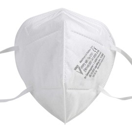 Fackelmann FFP2 Respirator Mask, Mouth Mask with Ear Hooks and Nose Clip, FFP2 Mask for Aerosols, Universal Mask as Particle Protection, High-Quality FFP2 Protective Mask (Colour: White), Quantity: 1