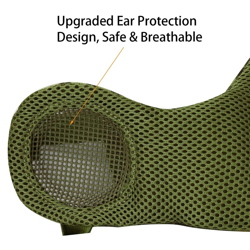 AOUTACC Airsoft Mesh Mask, Half Face Mesh Masks with Hearing