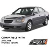 TUSDAR Fits For 2006 2007 2008 Hyundai Sonata Headlight Assembly,