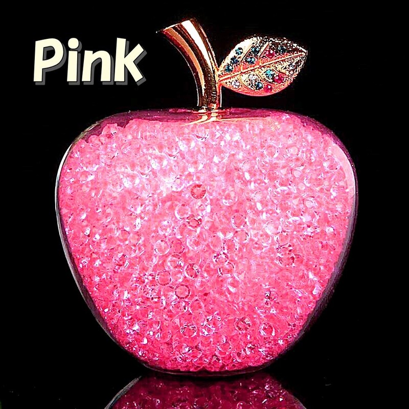 TradeWind Feng Shui Good Luck Apple, Interior Decor, Crystal Figurine,