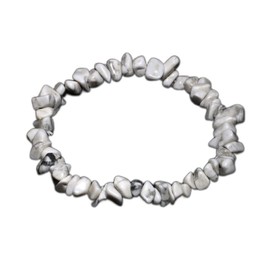 CrystalAge Howlite Gemstone Chip Bracelet