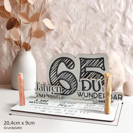 65 Geburtstag - 65 Jahre 3D-Holzkarte | Geldgeschenke, 65 Geburtstag Frauen, 65 Geburtstag Männer, 65 Geburtstag, 65. Geburtstag Frauen, 65 Geburtstag Deko, 65. Geburtstag Männer