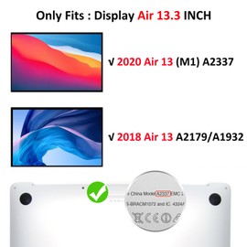 SEYMCY Case Compatible with MacBook Air 13 inch Case M1 2020 2018, Anti-Scratching Protective Hard Shell Cover with Foldable Stand (A2337 A2179 A1932), Navy Blue