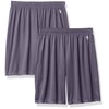 Soffe Boys' Interlock Short, Gunmetal (2 Pack), Medium