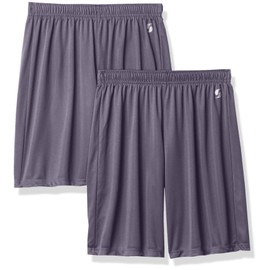 Soffe Boys' Interlock Short, Gunmetal (2 Pack), Medium