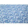 Croydex AE543424 Mosaic PVC Shower Curtain, Blue, 1800 x 1800mm