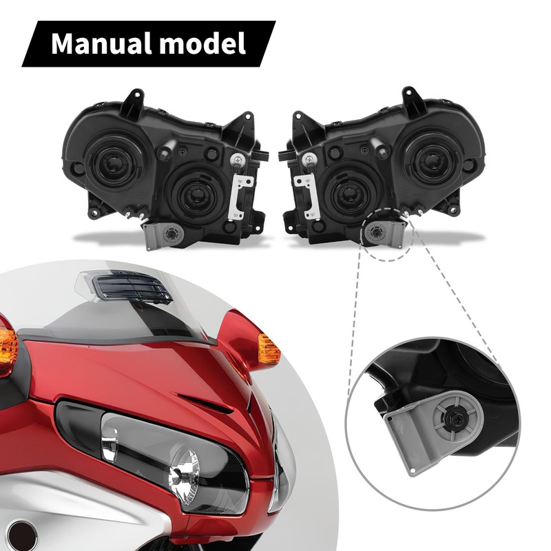 XFMT Front Headlight Lamp Light Assembly Fit For Honda Goldwing