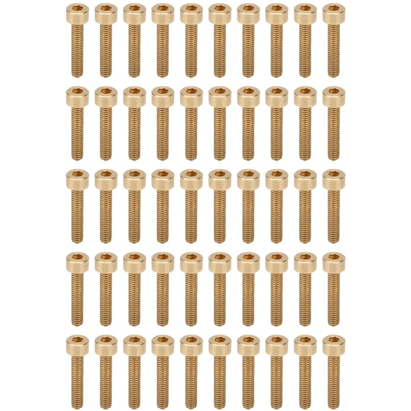 50Pcs Cap Hex Socket Screw Copper Fastener Hardware Tools Industrial