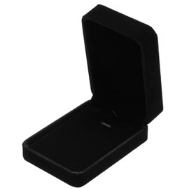 POKOFO Classic Velvet Necklace Pendant Box Jewelry Gift Boxes (Black)