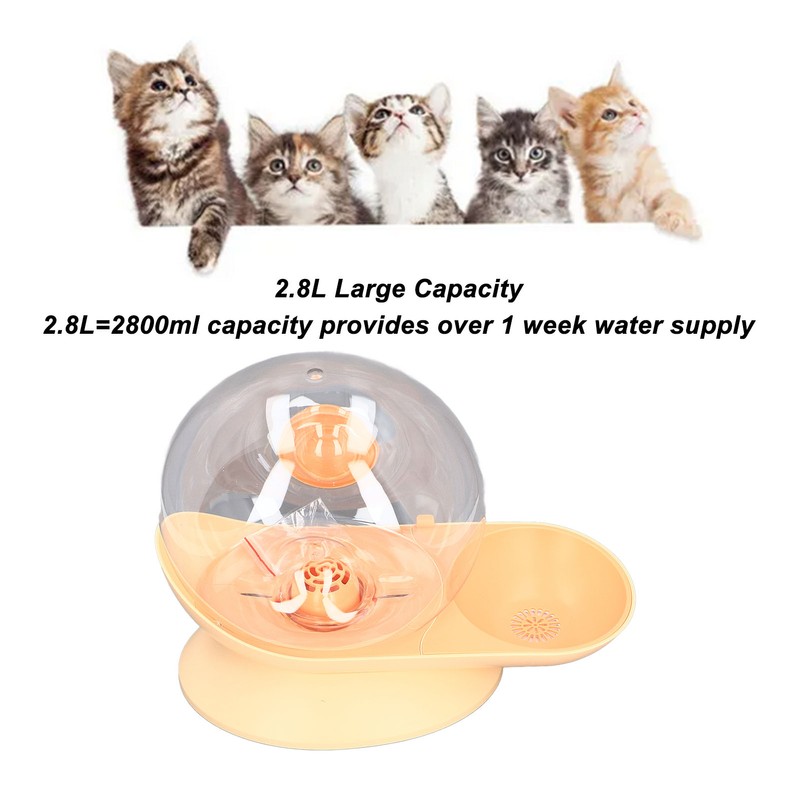 Automatic Cat Water Dispenser 2.8L Deatachable Durable Plastic Filter System