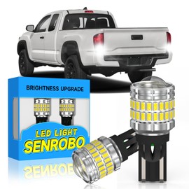 SENROBO 921 912 LED Reverse Light Bulb Fit for Toyota Tacoma 2005-2024, Super Bright T15 LED Bulb with Lens, 6000K Cool White Backup Lights Replacement, Pack of 2