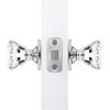 Privacy Diamond Round Brilliant Crystal Door Knobs Polished Chrome Round