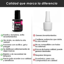Protein Bond Sellador De Uñas Organic Nails 3 Pzs 10ml Cu                                                                                             