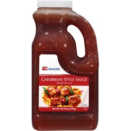 Minor's Caribbean Style Sauce, Marinade Perfect for Grilling, 4 lb 15 oz Bulk Bottle (Packaging May Vary)