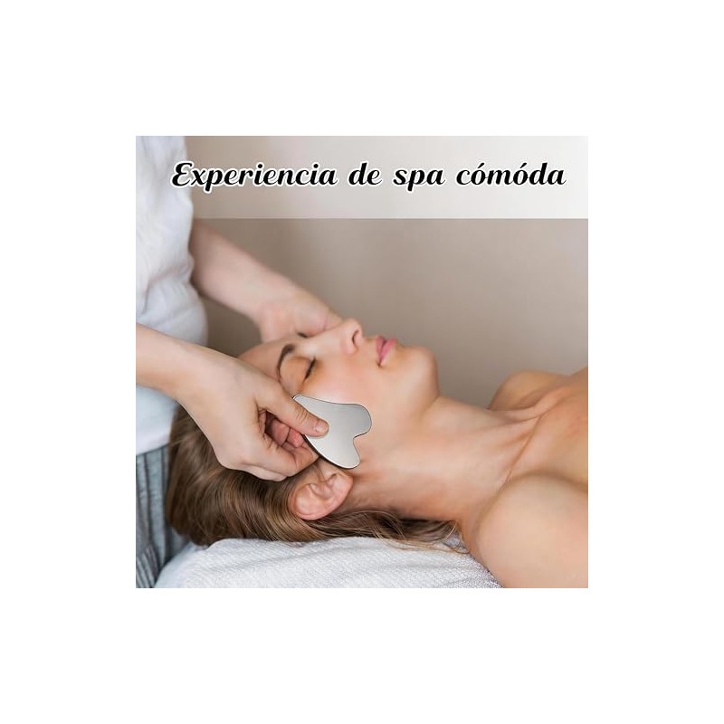 Gua Sha, Herramienta de Masaje de Acero Inoxidable Guasha, Herramienta