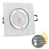 SSC-LUXon QW-2 LED recessed spotlight flat IP44 in brushed aluminium