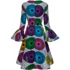 SHENBOLEN Women African Print Dresses Autumn and Winter Long Sleeves