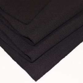 TinaKim Ribbing Knit Fabric,Waistbands Collar Cuffs Trim Material (Strip of Black, 40x8in)