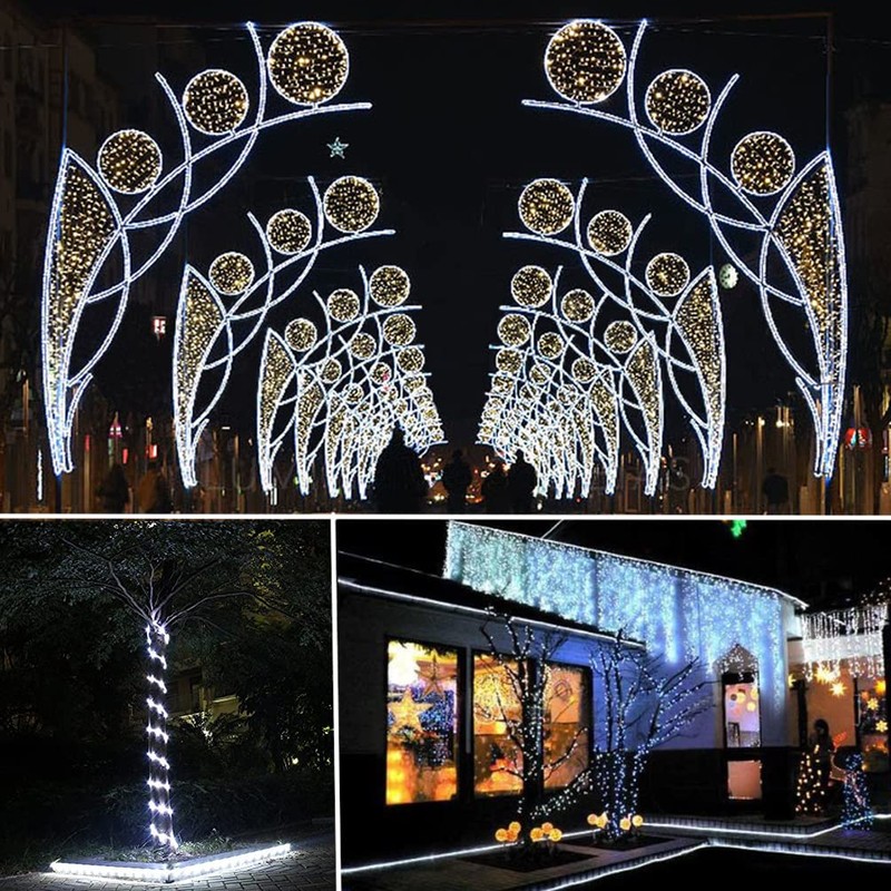 ISUERFY 12M/40ft Dimmable LED Rope Light, Cuttable Waterproof Indoor Outdoor