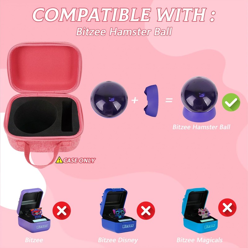 Travel Case for Bitzee Hamster Ball Interactive Toy - Shockproof