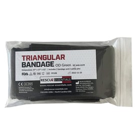 Rescue Essentials Triangle Bandage with Two Safety Pins