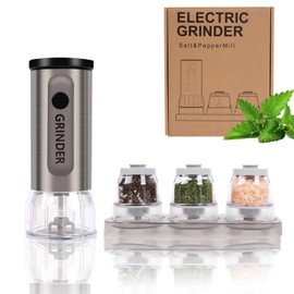 Weglad Electric Salt and Pepper Grinder Set, Adjustable Coarseness Salt and Pepper Shakers Set, Automatic Battery Operated Salt Grinder Refillable, Housewarming Gifts New Home Essentials