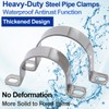 MgcTolBox Heavy Duty Metal U-Pipe Clamps,U Pipe Bracket with 2