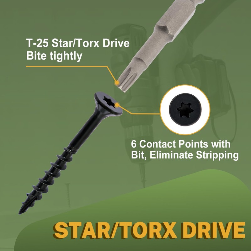 LIONMAX Deck Screws 3 Inch, Wood Screws #10 x 3,