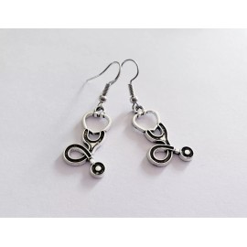 Bling Sparkle Shine Ltd.  Stethoscope Earrings, Stethoscope Dangle Earrings, Nurse Earrings, Nurse Gift
