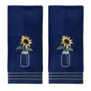 SKL Home Sunflower in Jar Hand Towel (2-Pack), Blue
