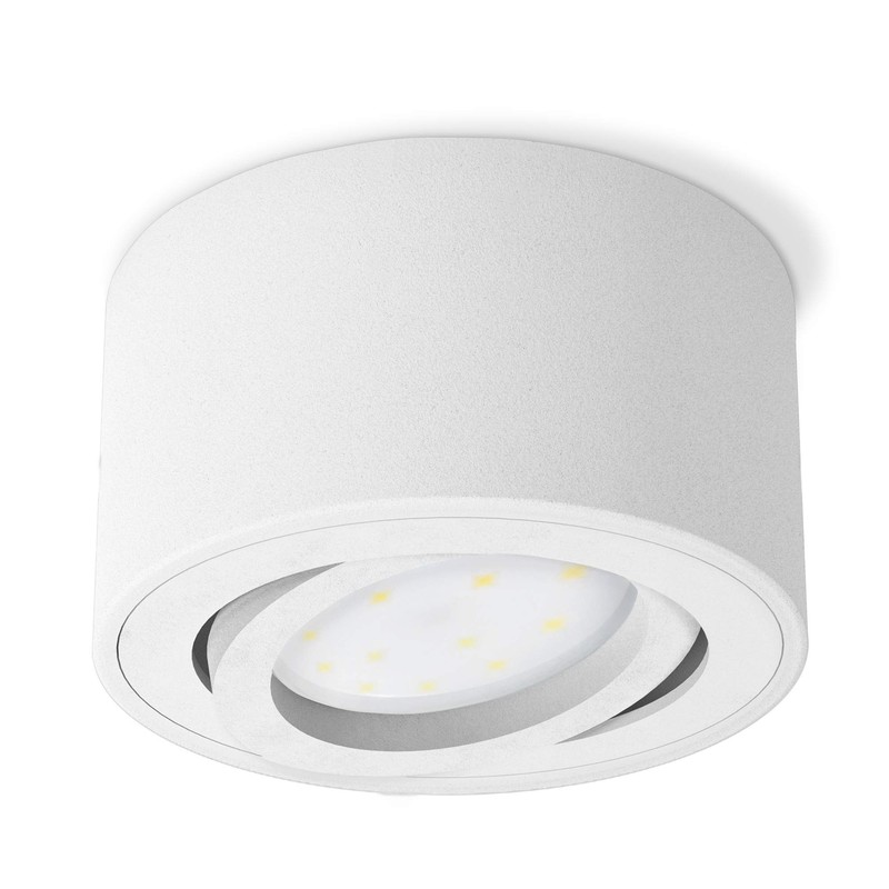 Celi-1 Surface-Mounted Spotlights in Aluminium, White / Black, with LED