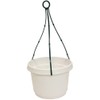 Austin Planter 12 inch Flower Pot with Hanger White Granite