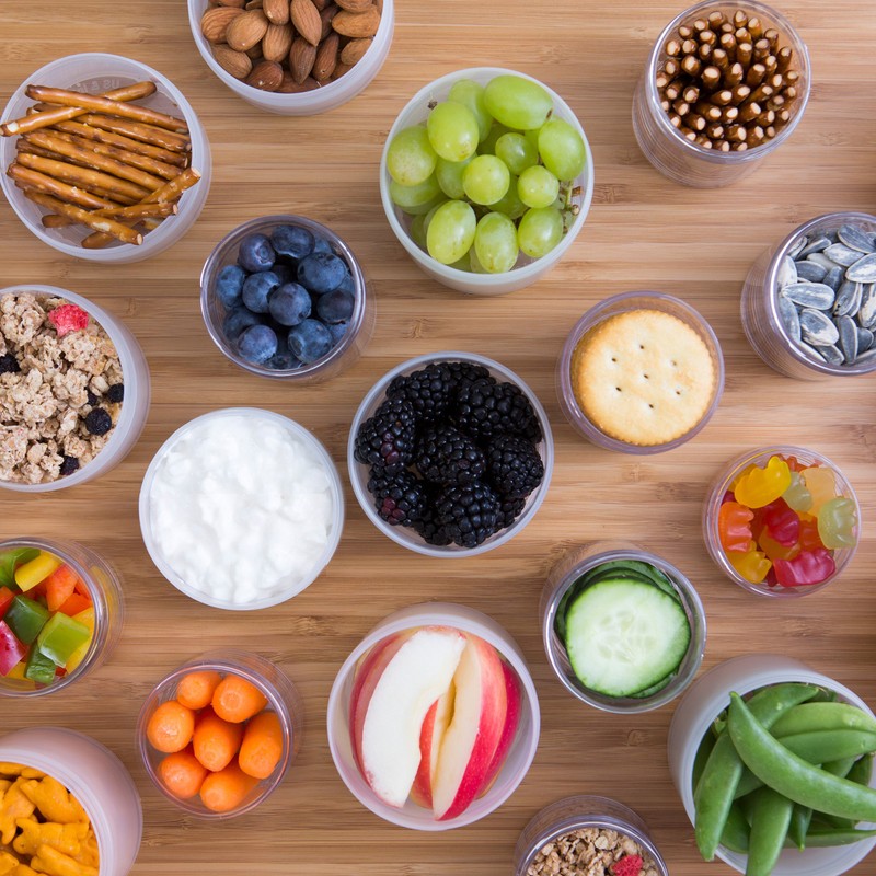 Whiskware C02578 Stackable Snack Container, Blue Green