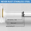 CorkLatta White Shower Curtain Rod,1 Inch Diameter Stainless Steel Adjustable