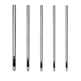 SoeDods Hole Punch Set Leather Punch Belt Punch Eyelet Punch Leather Punch 5-Piece Set Silver High Carbon Steel 0.5mm/1.0mm/1.5mm/2.0mm/3.0mm Round Shape Circular Shape Punch Belt Punch DIY Handmade