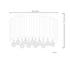 Edvivi Belle Drum Crystal Flush Mount, 4 Lights Glam Lighting