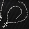 Cosswe Cross necklace, cross pendant with 50 cm chain, cross
