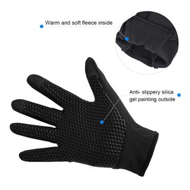 BNGXR Touchscreen Gloves, Men's Women's Sports Gloves, Cycling Gloves, Unisex, Outdoor, Warm, Windproof, Winter Gloves, Non-Slip, Lightweight, Full Finger Gloves (L)