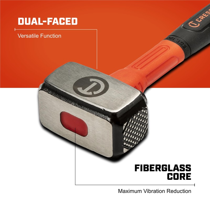 Crescent Fiberglass Drilling Hammer - Heavy Duty Construction Hand Tool