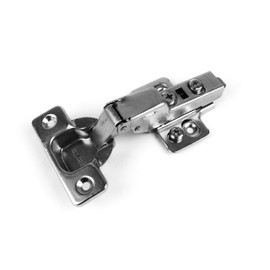 Berta (2 Pieces) Half Overlay Frameless Soft Closing European Hinges, 110 Degree 3D Adjustable Clip On Concealed Kitchen Cabinet Door Hinges with Screws