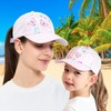 Yaopelky 2Pcs Mama and Mini Hats Ponytail Baseball Caps Parent-Child