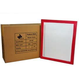 20 x 24 Inch Pre-Stretched Aluminum Silk Screen Printing Frames with 156 White Mesh (6 Pack Screens)