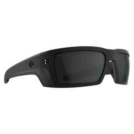 SPY+ - REBAR SE ANSI, Matte Black, Happy Gray Green Polar, Medium-Large, Sunglasses, Unisex, Adult