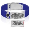 Divoti Custom Dual-Sided Engraved Silicone Medical Alert ID Wristband w/Security