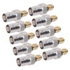 10Pcs RF Coaxial Cable Adapter SMA Female to BNC Female