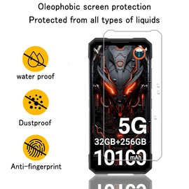 Tzstz 2 Pieces Tempered Glass Screen Protector for DOOGEE S200 / DOOGEE S200 X Hardness 9H Anti Scratch HD Screen Protector Film