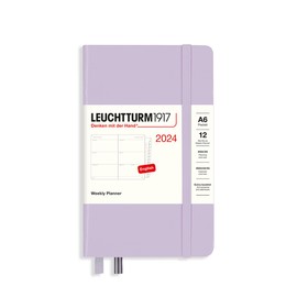 LEUCHTTURM1917 367626 Weekly Planner Pocket (A6) 2024, 12 Months, Lilac, English