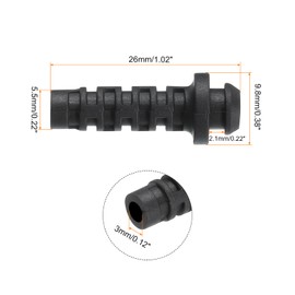 sourcing map 30pcs 3mm Strain Relief Cord Connector Cable Bushing Boot Sleeve for Electric Cable Cord Insulation Protection